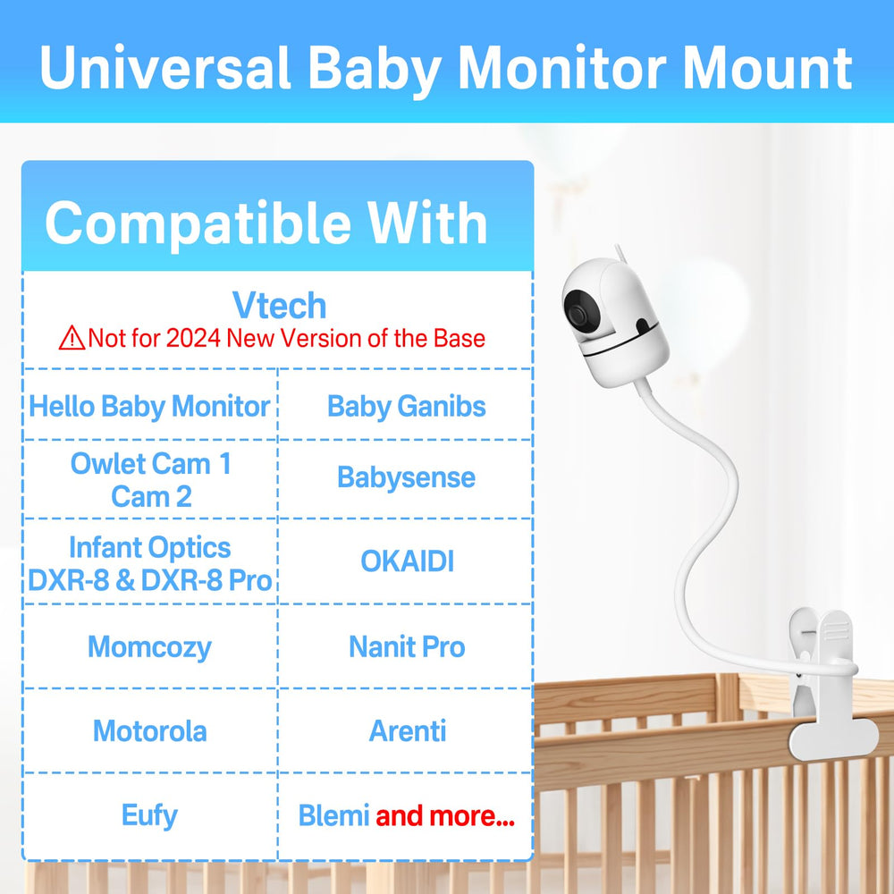 Yususipa mount offers 360-degree rotation for flexible baby monitoring.