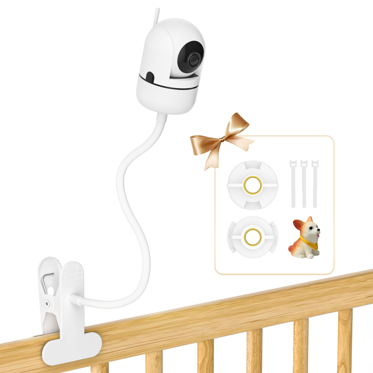 Yususipa flexible clip mount with 19.4 inch gooseneck for versatile angles.