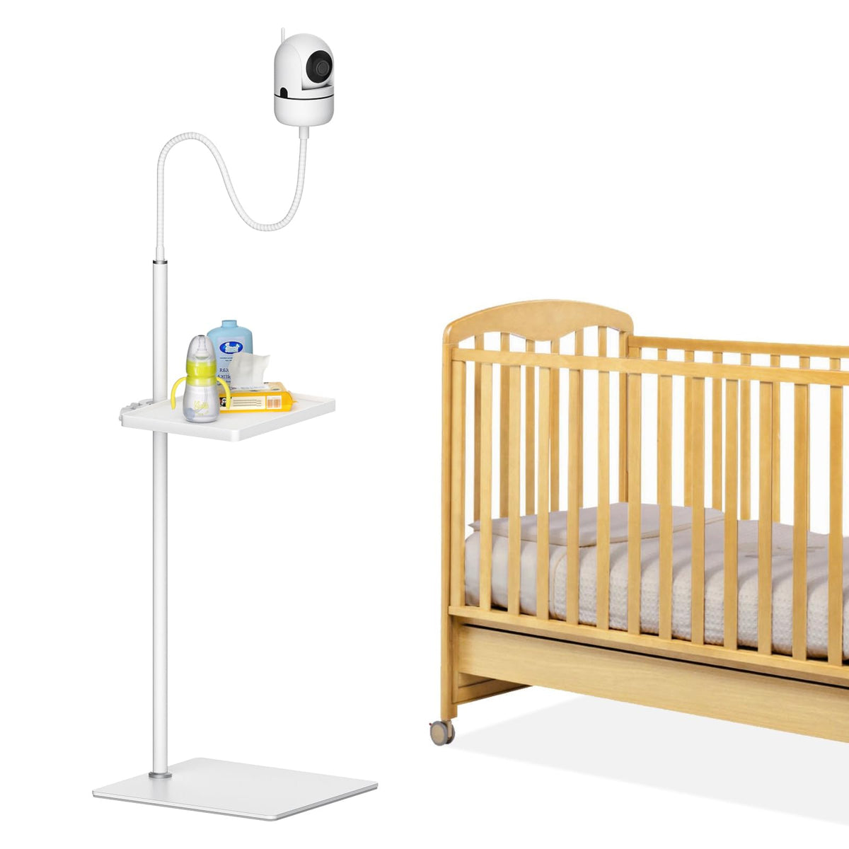 Yususipa floor stand with stable base supports secure baby monitoring.