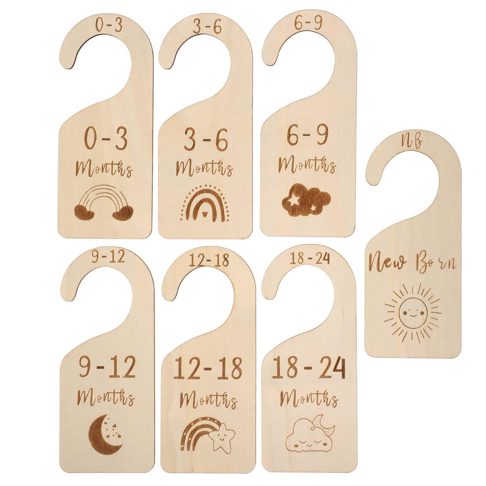 YUXIANLB wooden dividers fit newborn to toddler wardrobes with neutral style