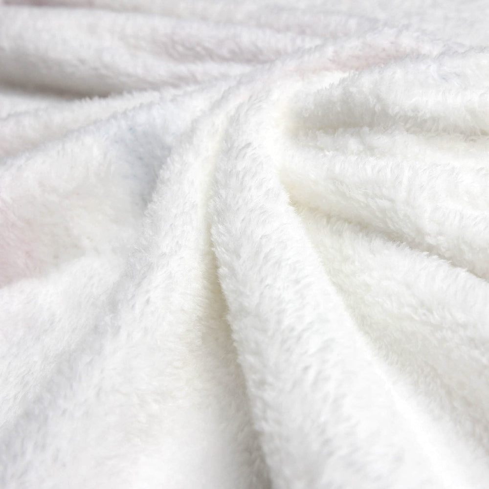 Yuzioey Popfavors printed one-side blanket with white reverse remains vibrant
