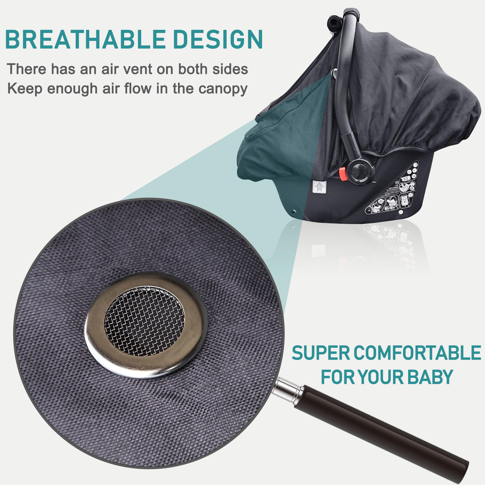 YVMVDV breathable side vents promote airflow while shielding from wind.
