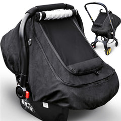 YVMVDV waterproof baby car seat cover front view showing weather protection.