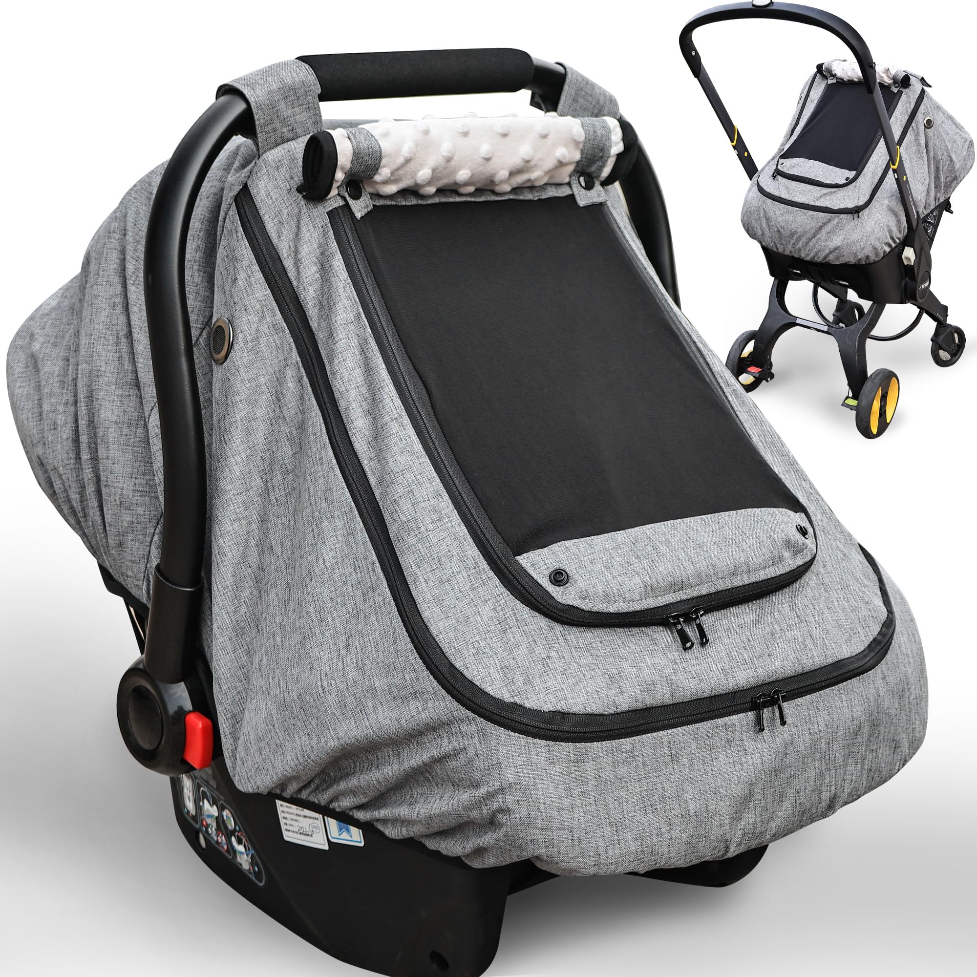 YVMVDV waterproof baby car seat cover keeps baby dry during rain.