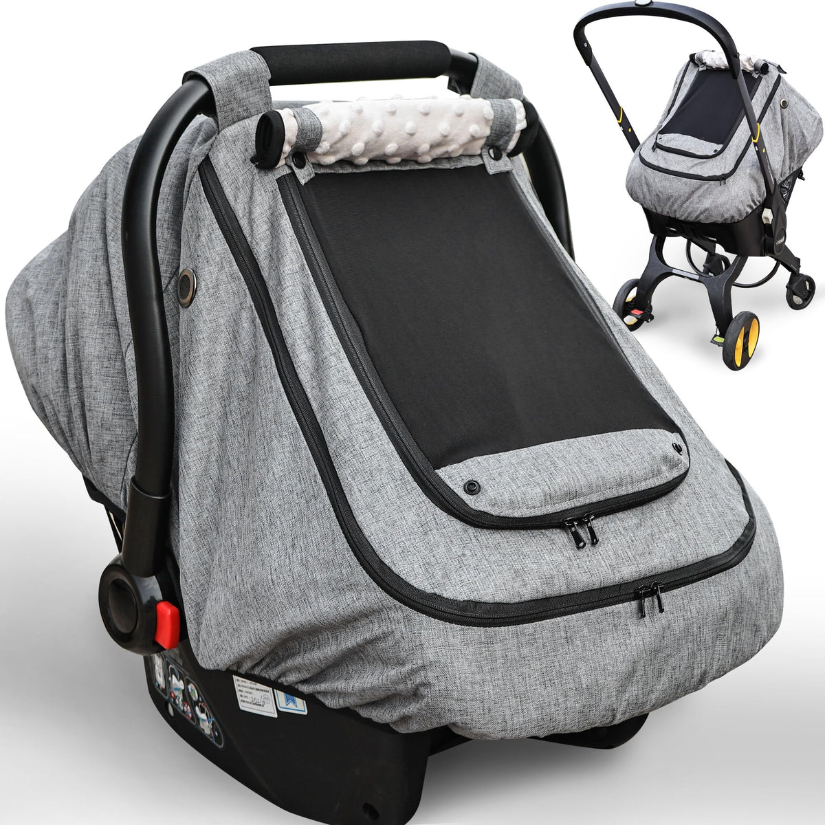 YVMVDV waterproof baby car seat cover keeps baby dry during rain.