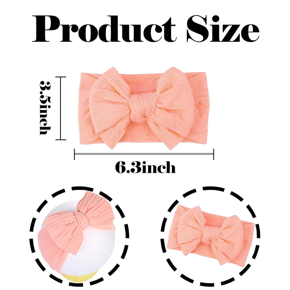 YWAOAIJD baby bows headband with elastic large fit for comfy all-day wear