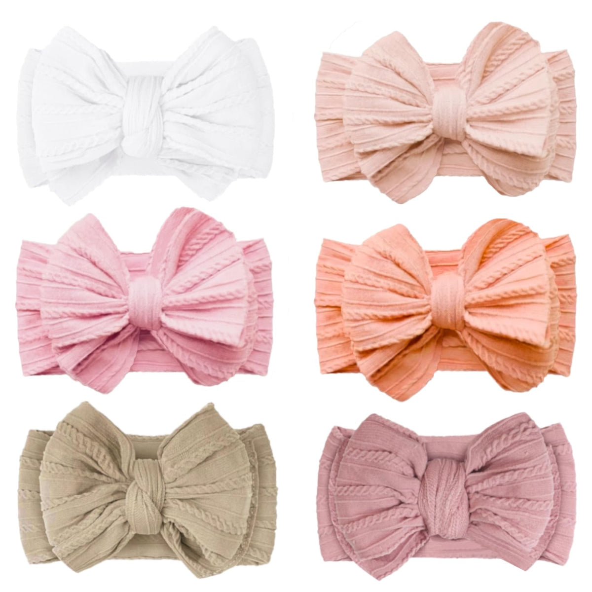 YWAOAIJD baby bows headband set in six colors for versatile outfits and easy mix-and-match