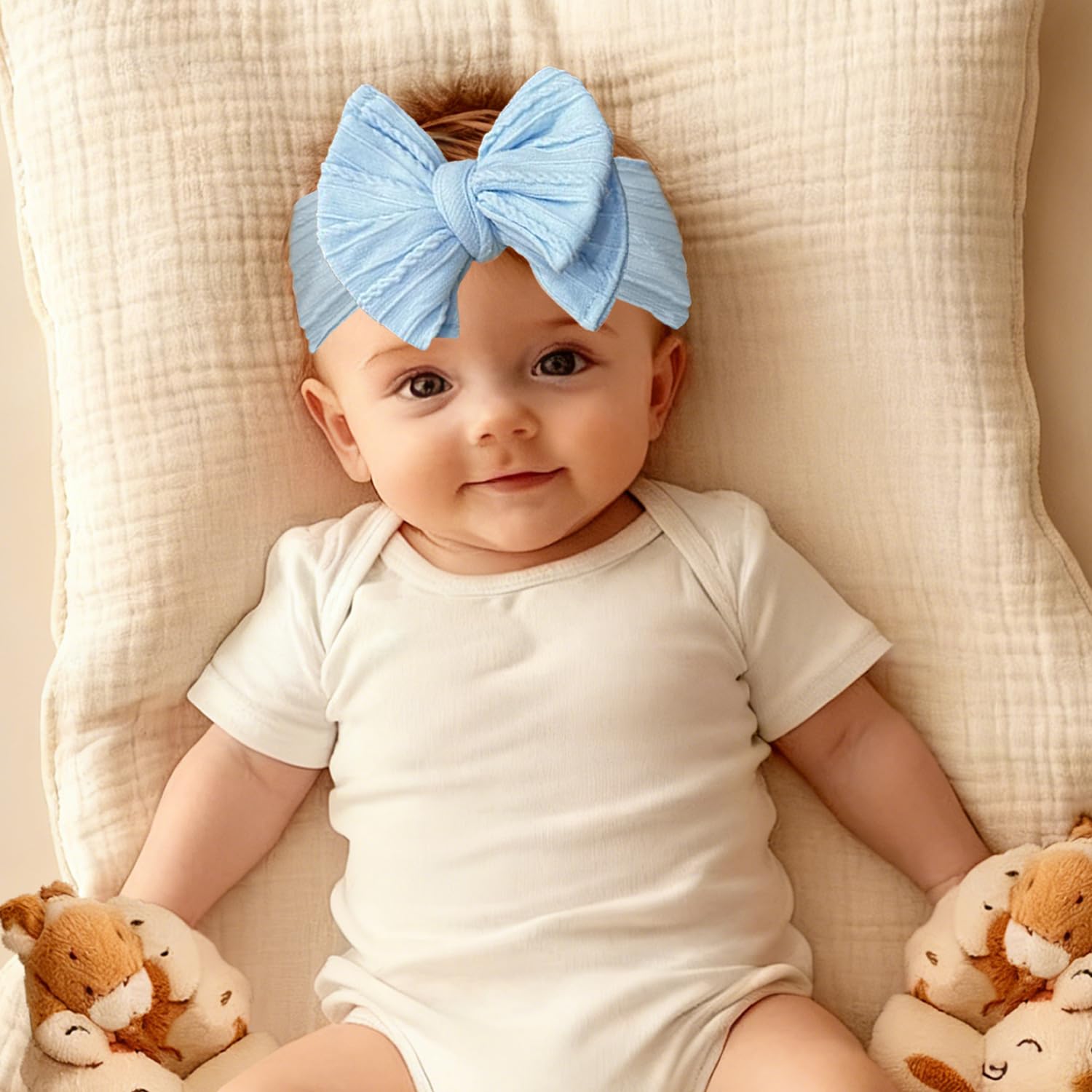 YWAOAIJD headbands packaged neatly, ideal gift for baby showers.