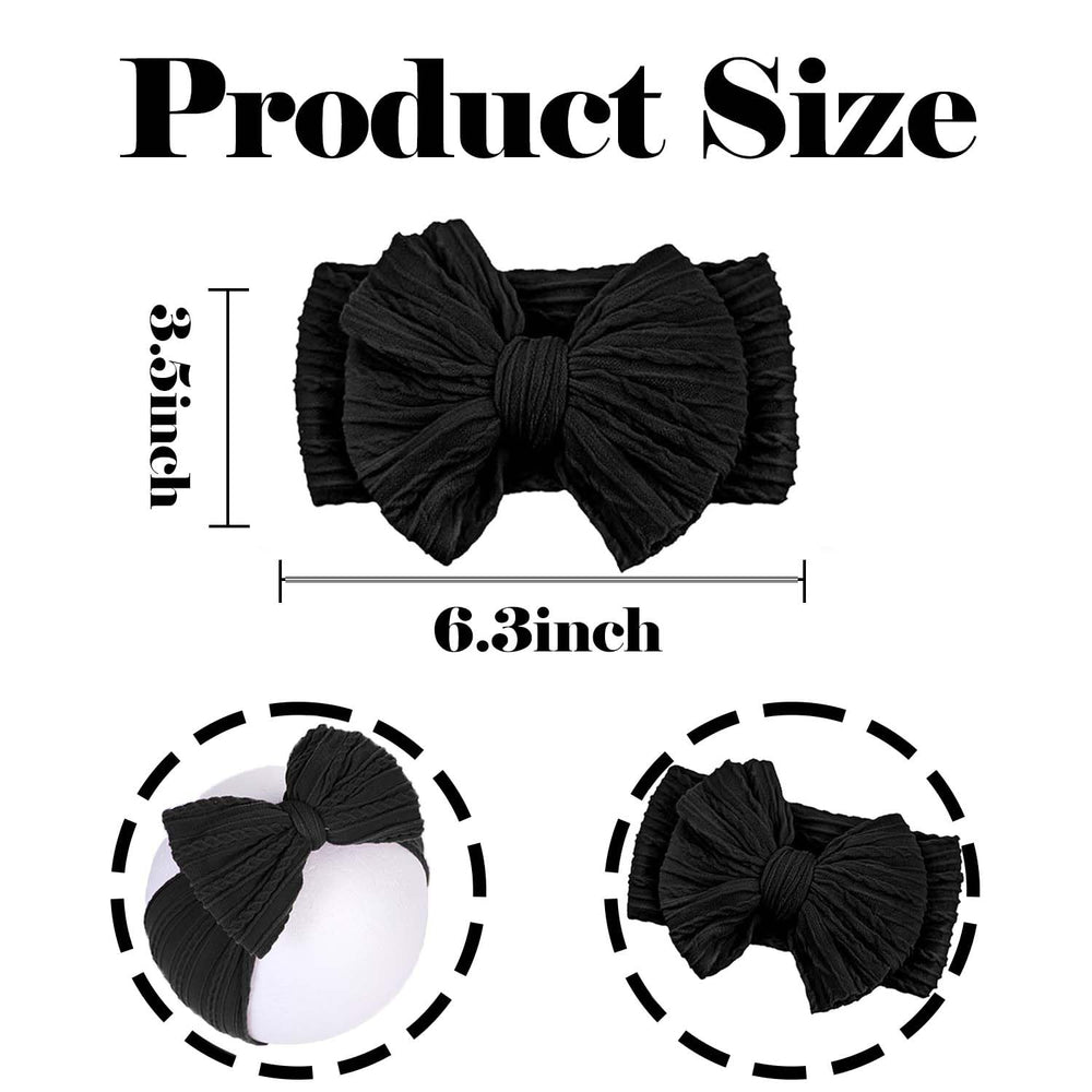 YWAOAIJD large elastic headband close-up shows soft nylon fabric