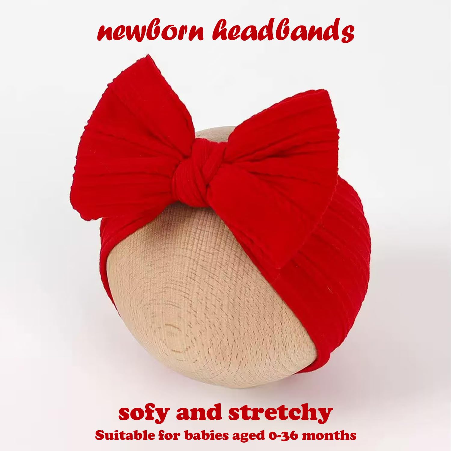 Large 6.3-inch headband on a baby head demonstrates stability during play.