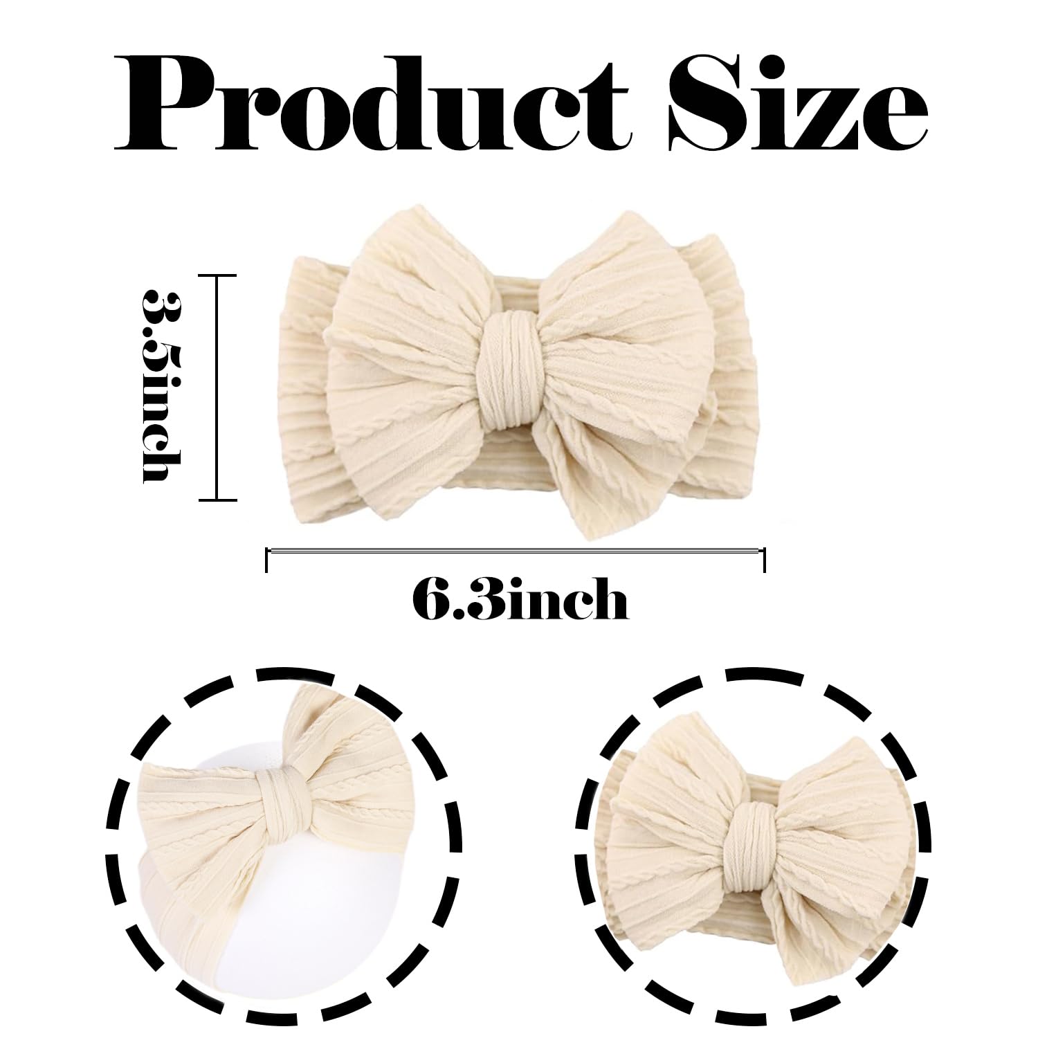 YWAOAIJD large nylon headband fits babies securely during active play.