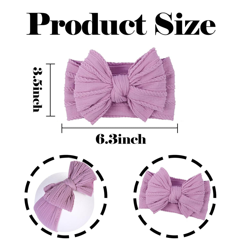 YWAOAIJD headbands made from soft nylon, gentle on baby's skin.