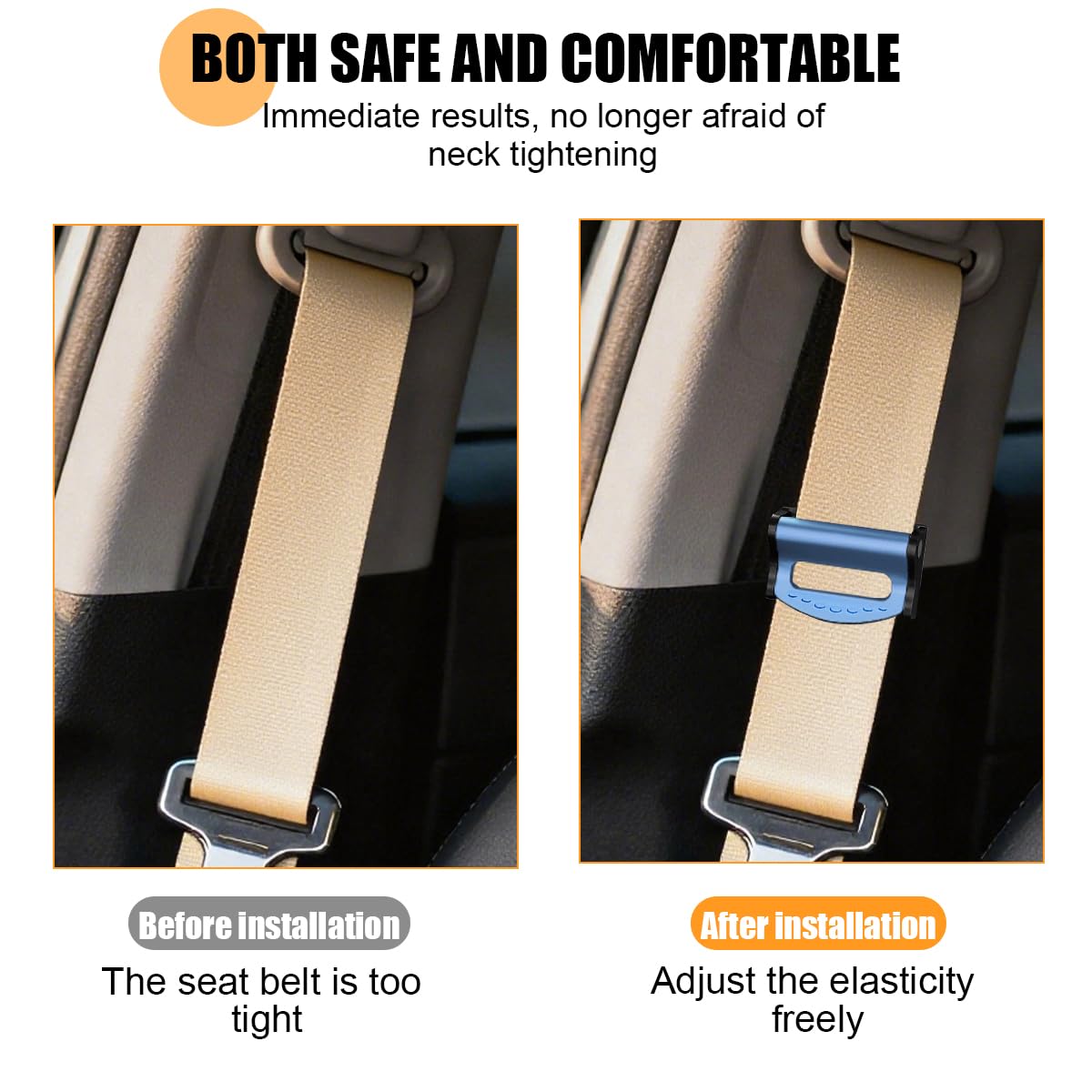 Ywdiml PP material seatbelt adjuster durable cushioning.