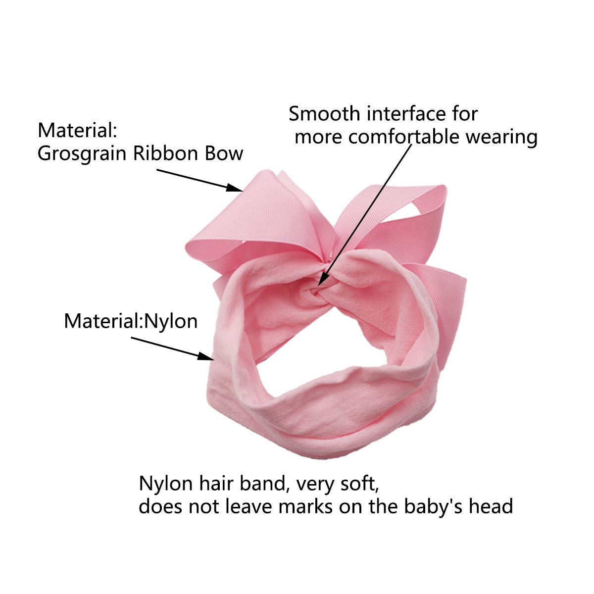 Yxiang gray bow headband keeps hair tucked softly on tiny heads.