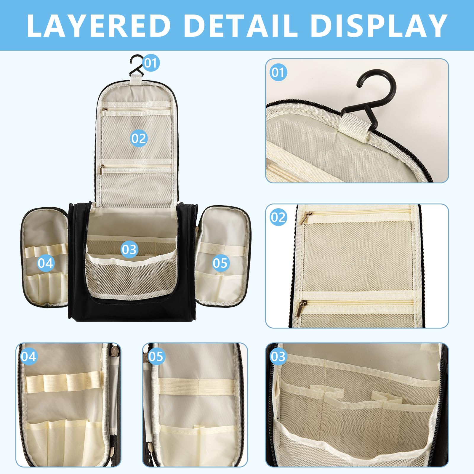 Yxmeiguo ostomy bag with dual zipper for easy access on the go
