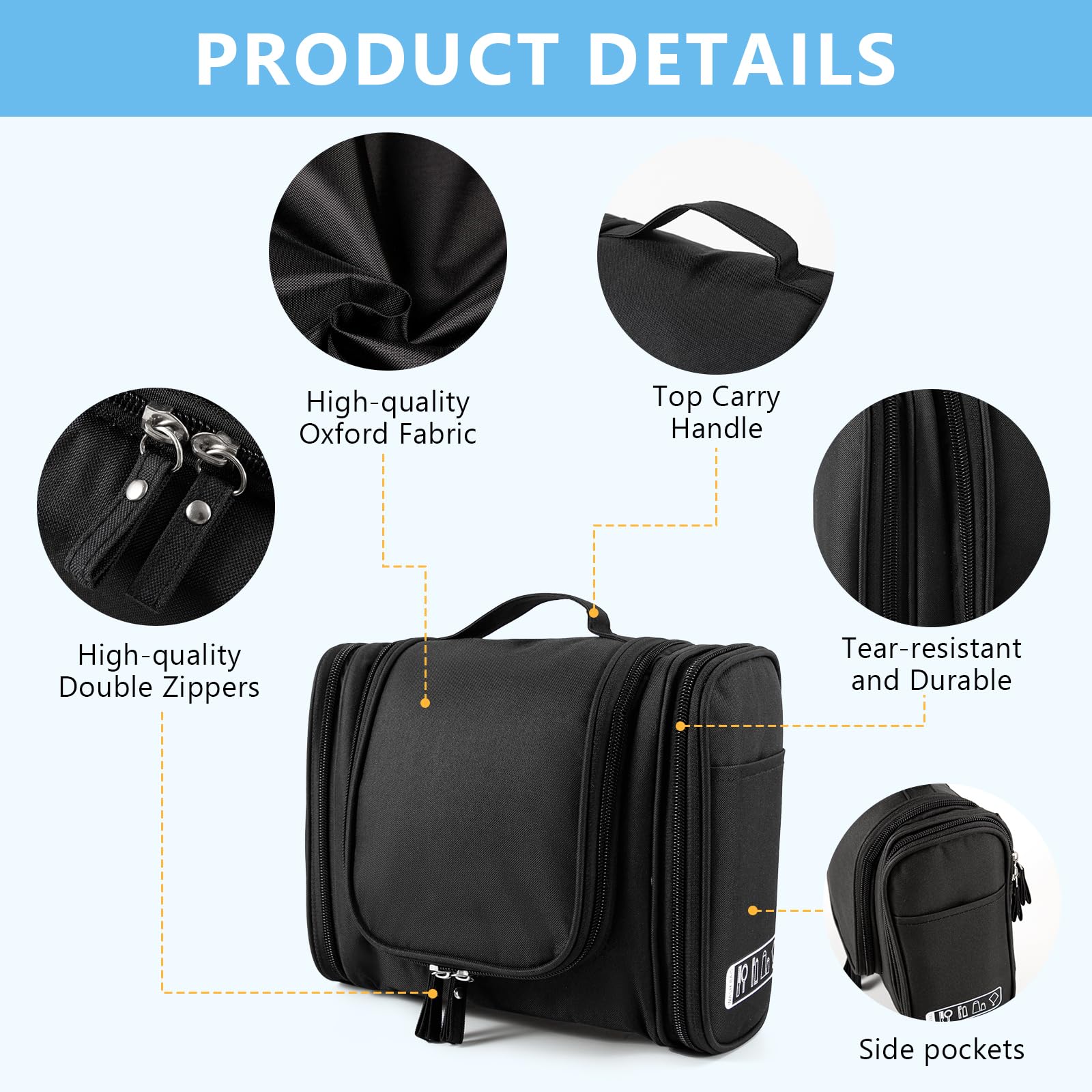 Yxmeiguo travel bag offers large capacity to store diverse ostomy supplies