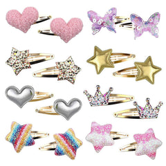 YYaaloa glitter heart hair clip adds charm to daily hairstyles.