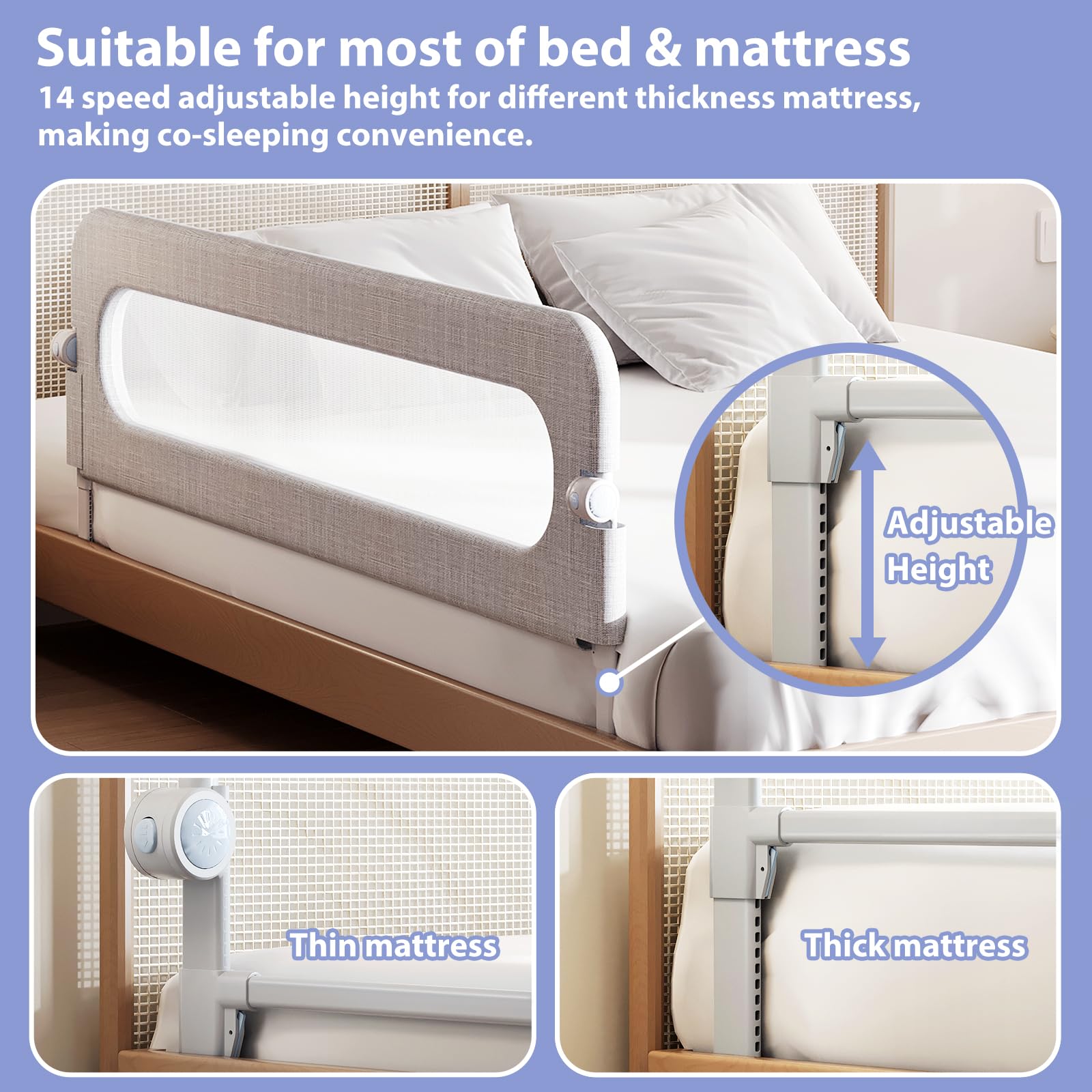 YYAMEA breathable mesh fabric keeps children cool during sleep.