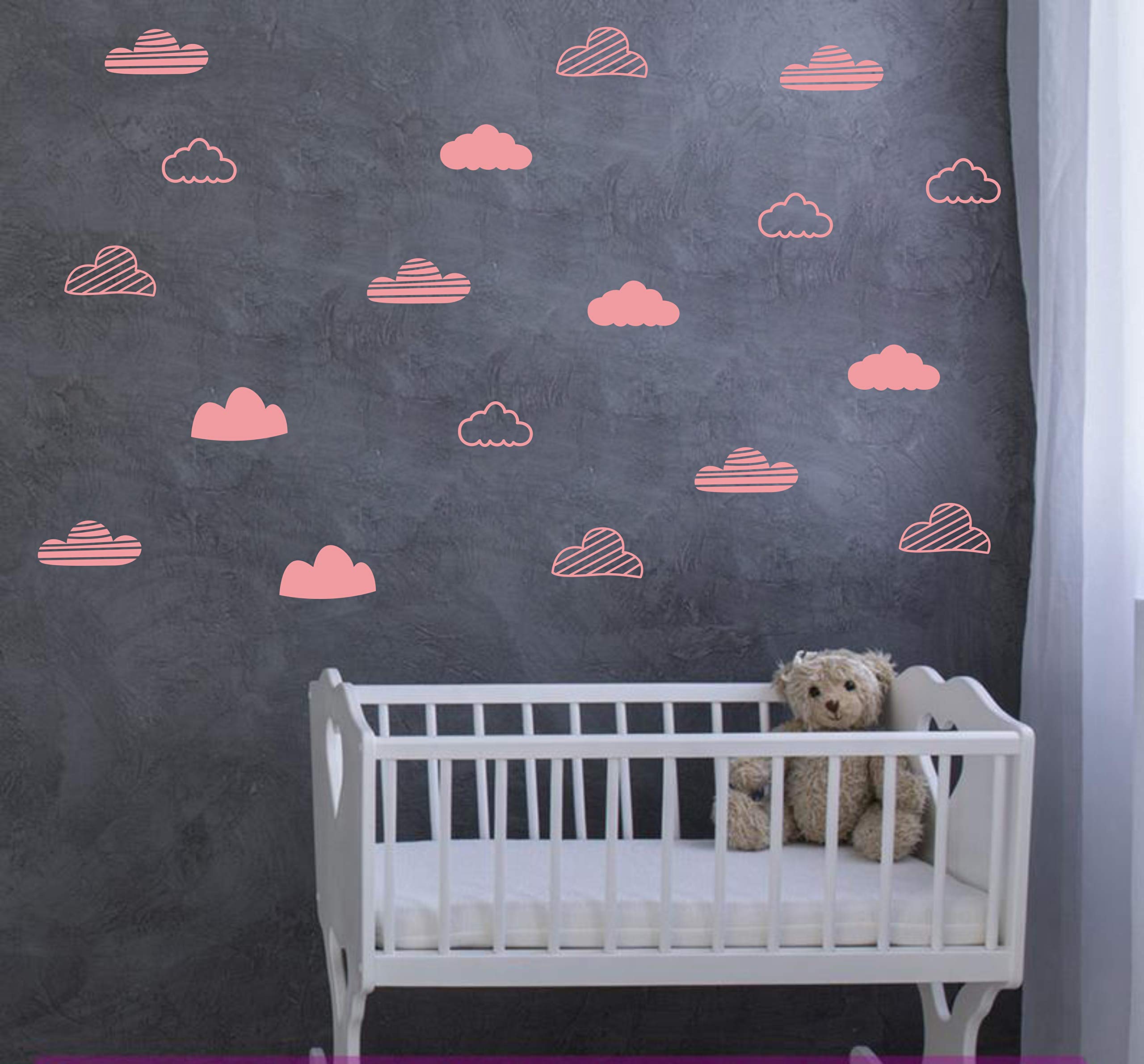 Yyart pink cloud decals work on glass, plastic, and wood surfaces
