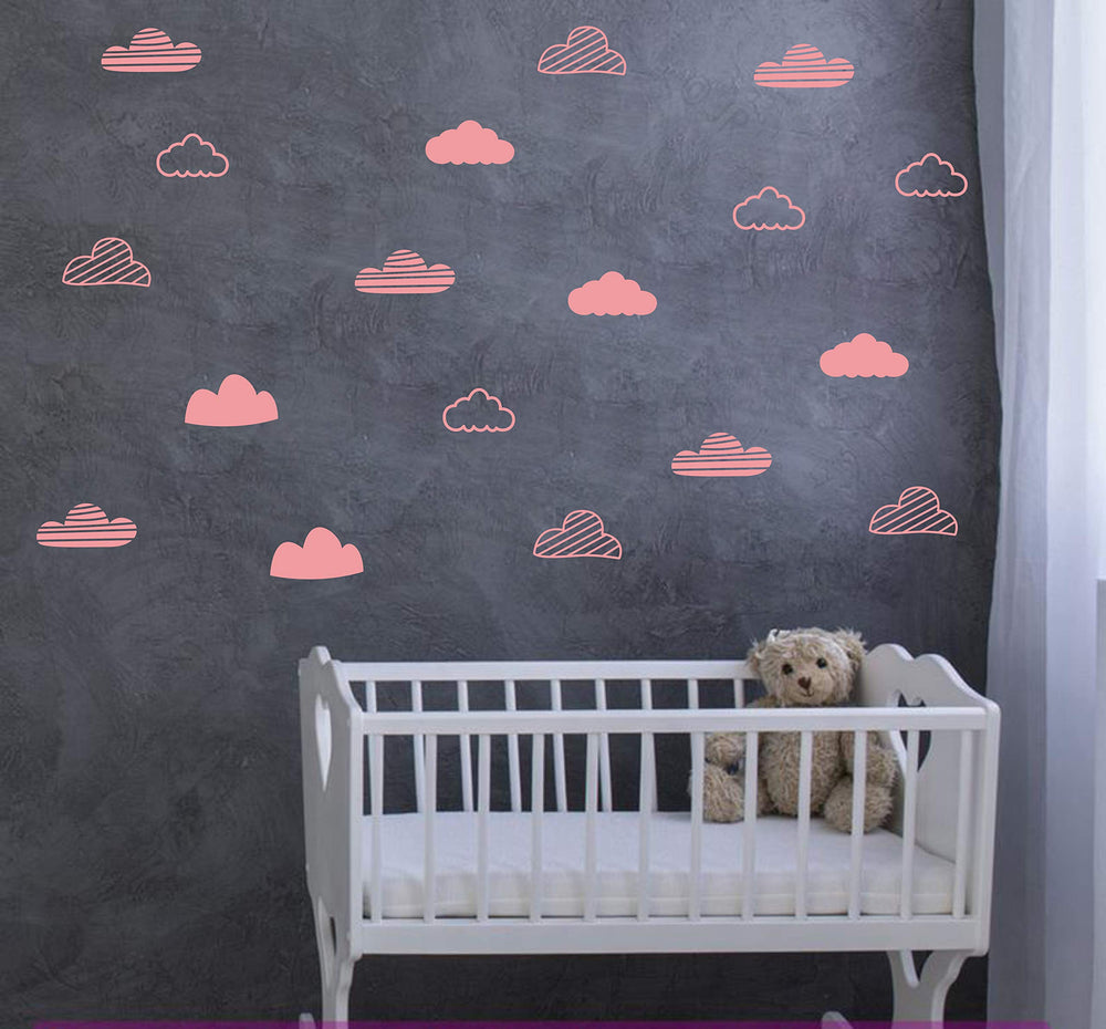 Yyart pink cloud decals work on glass, plastic, and wood surfaces