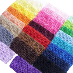 YYCRAFT crochet headbands for newborns, 2.75-inch wide, gentle fit.