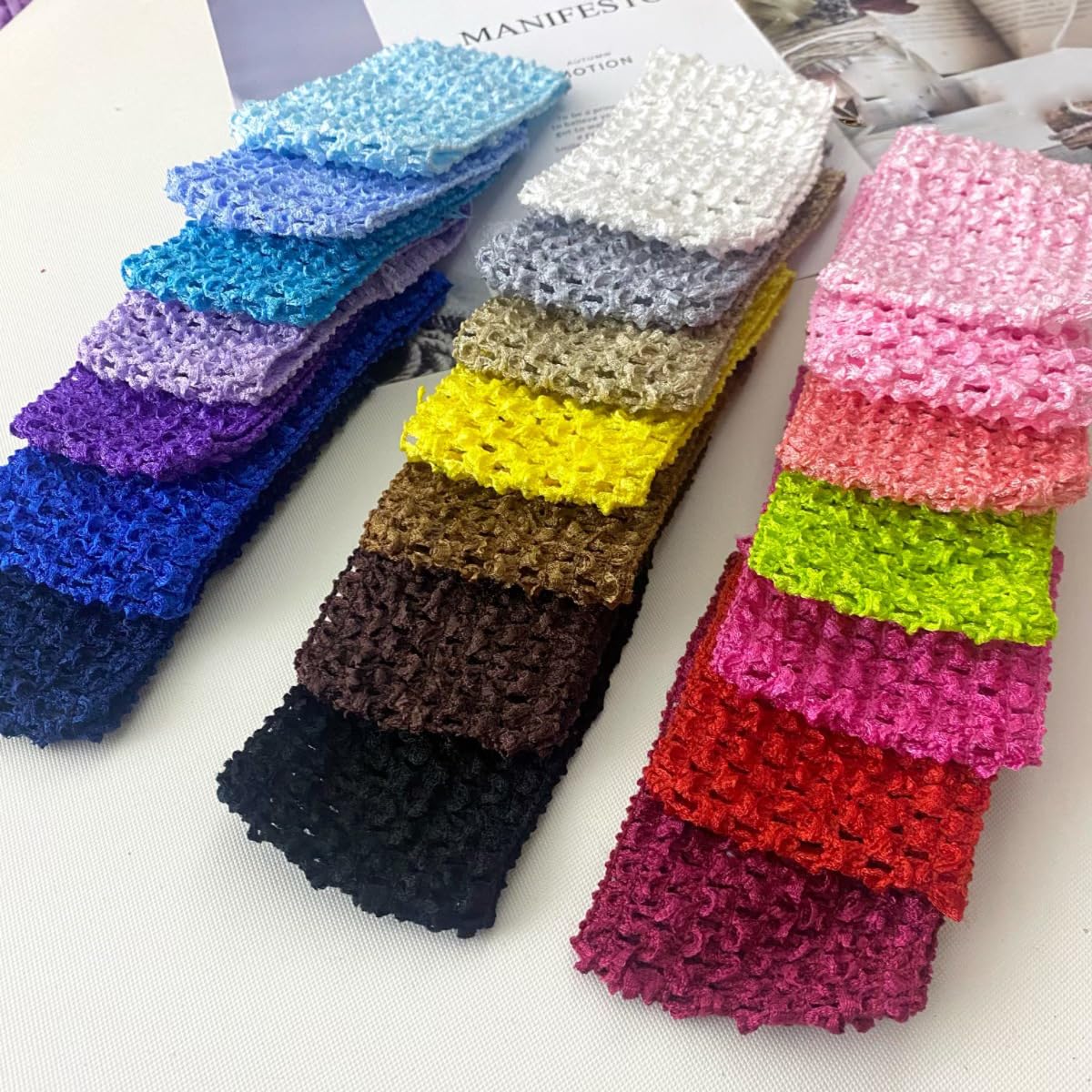 YYCRAFT headbands in assorted colors for easy outfit matching.