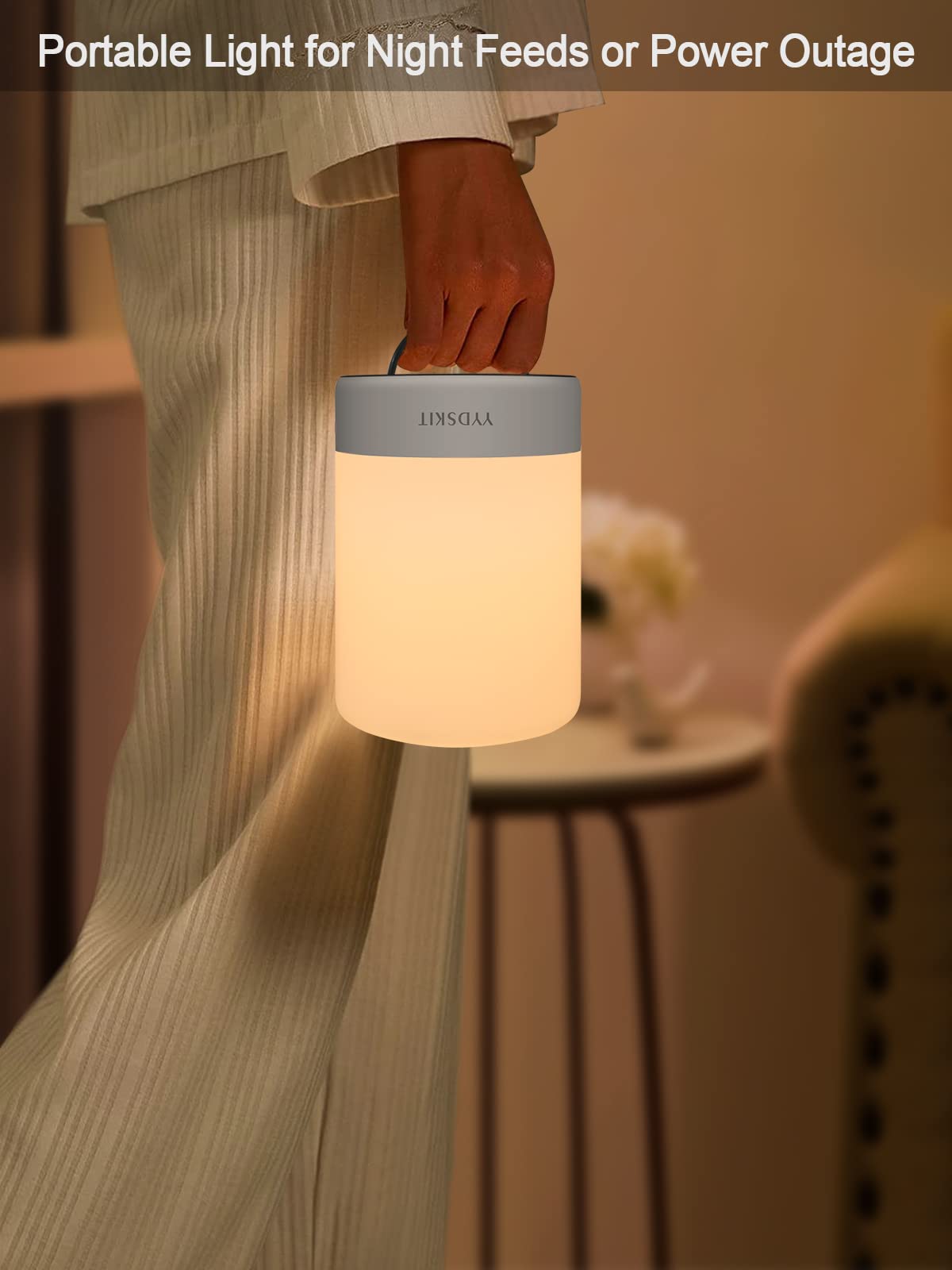 YYDSKIT compact night light with hanging hook for travel.