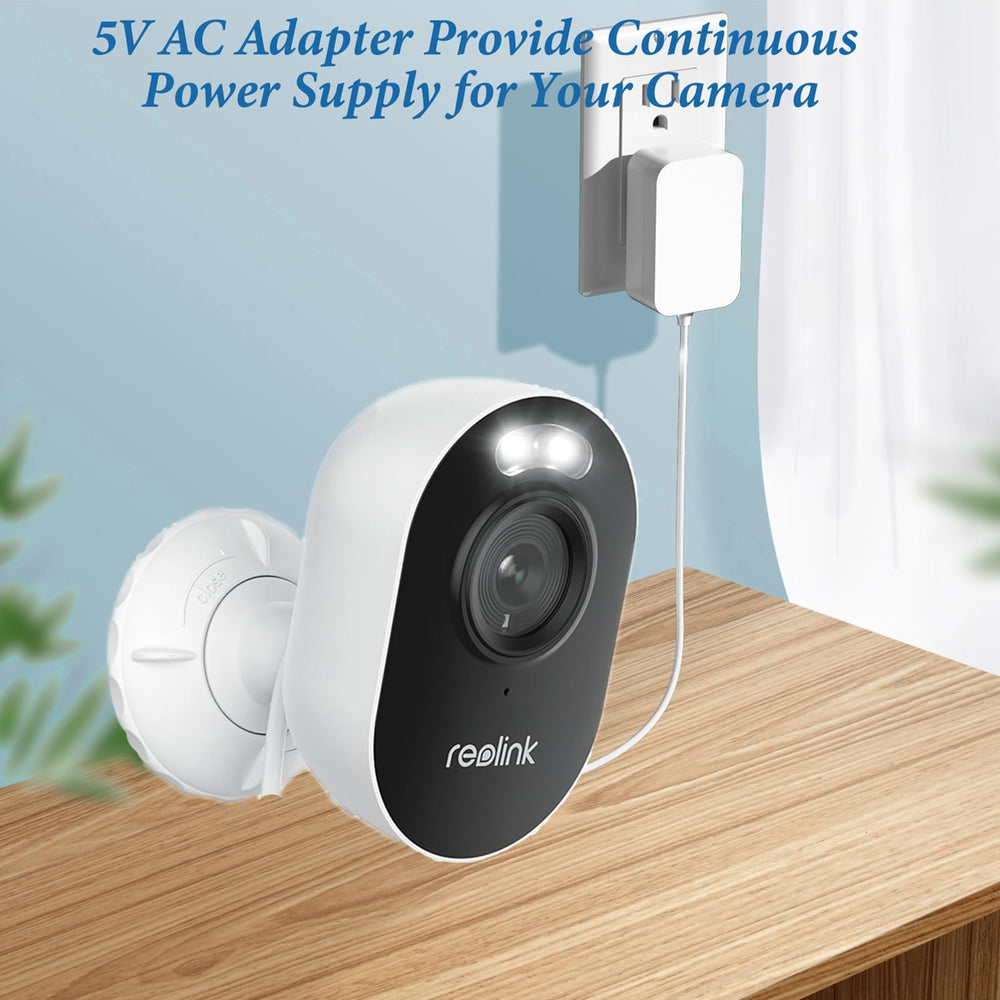 YYFNGU 5V power cord with US plug demonstrates easy setup for outdoor security