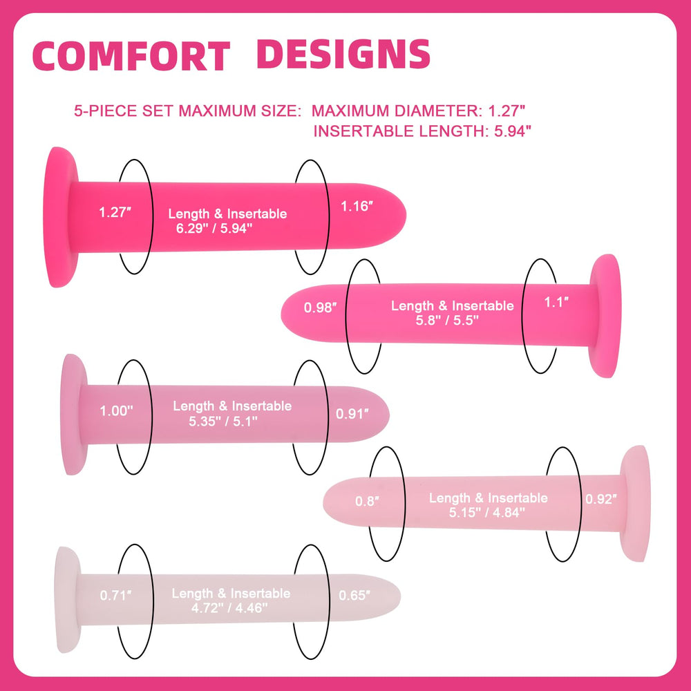 YYGXIAN silicone pelvic floor trainer Step 3 maximum diameter 1.00 in for mid-range training