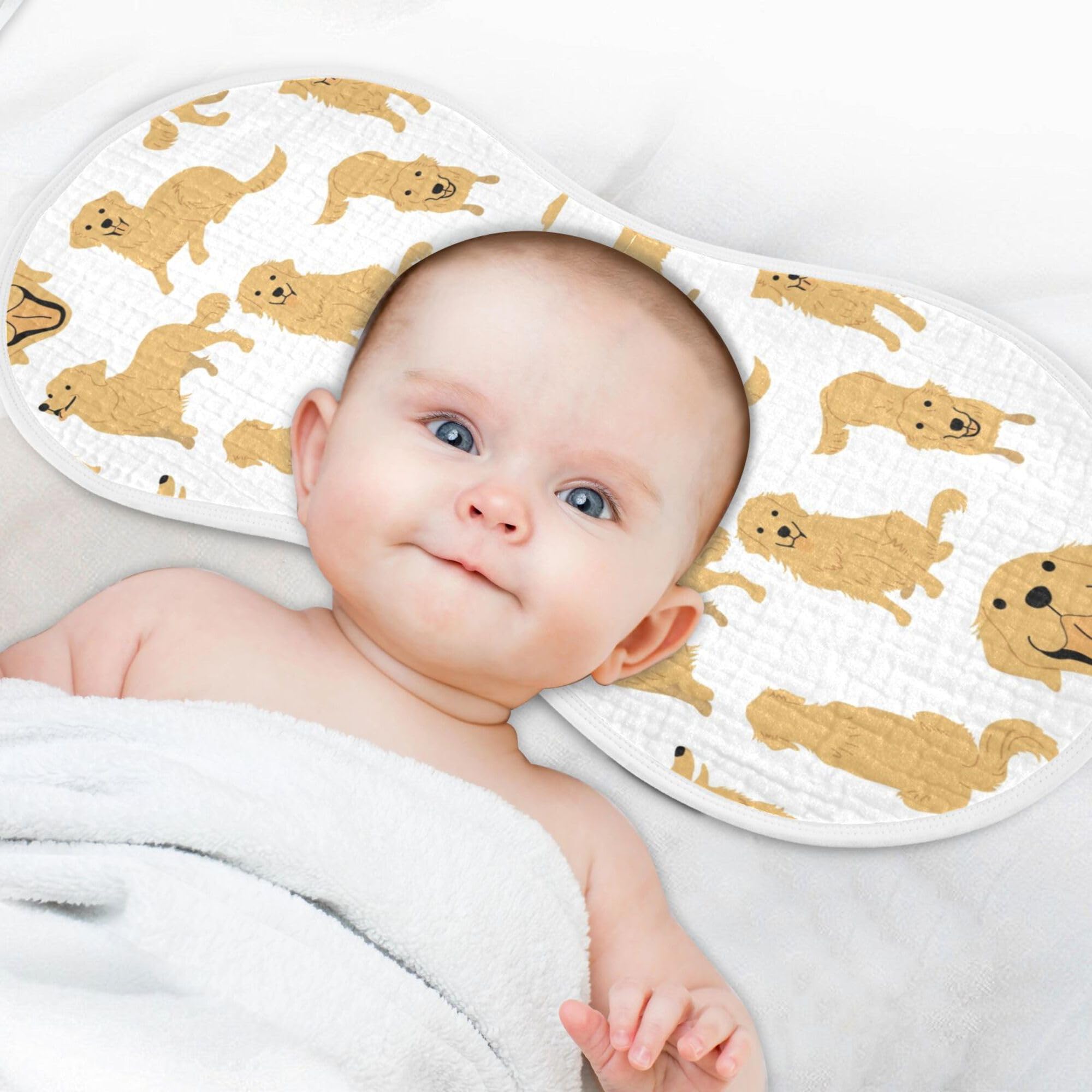 YYZZH burp cloth wrap-edge detail prevents rough edges.