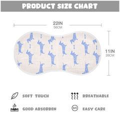 YYZZH dachshund bone motif burp cloths with wrap-edge design for gentle skin contact.