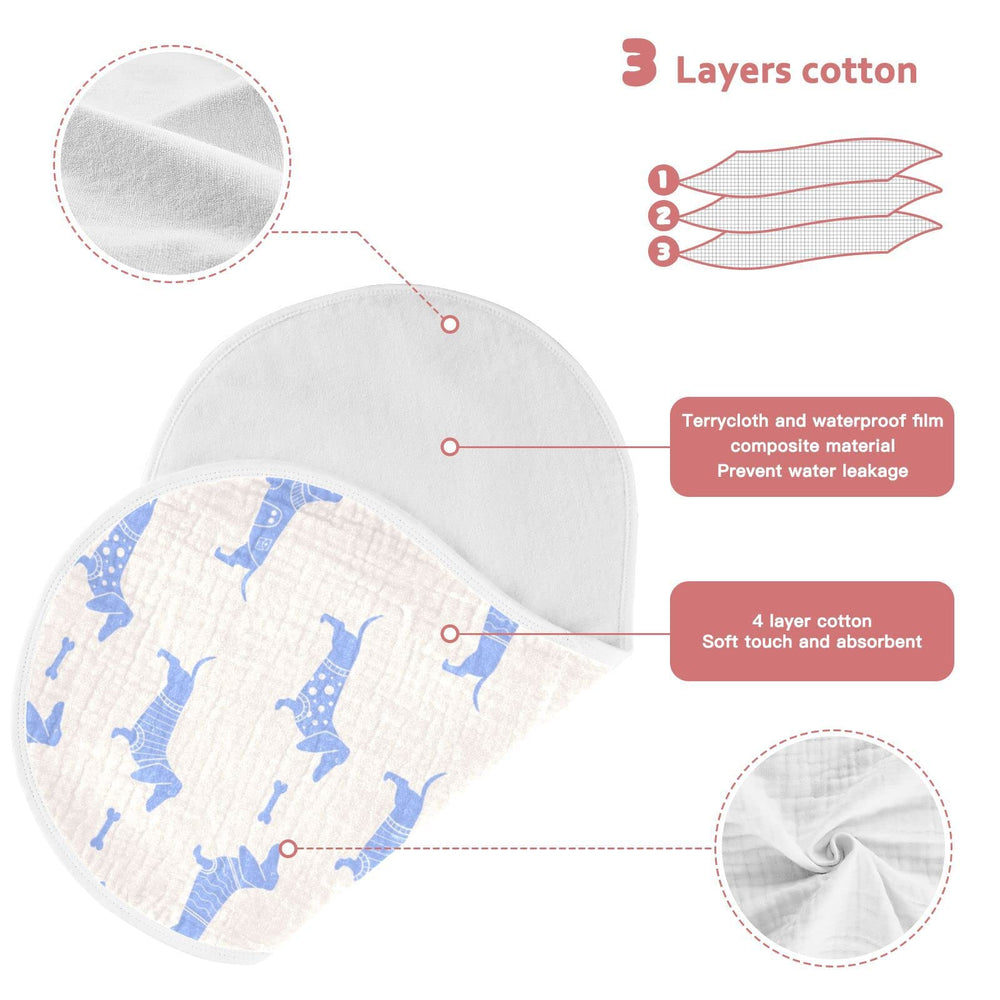 YYZZH burp cloth with TPU waterproof bottom helps keep outfits clean.