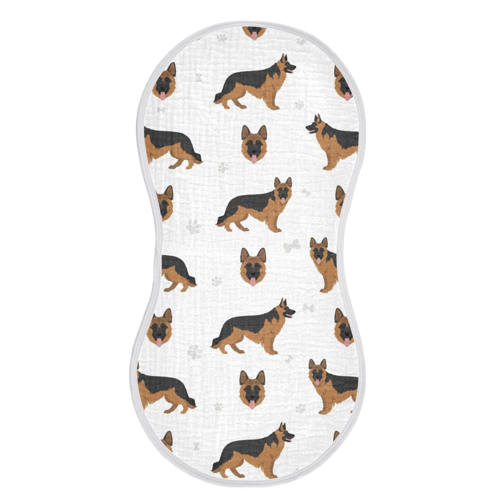 YYZZH German Shepherd pattern burp cloth, soft cotton for absorbent spills.