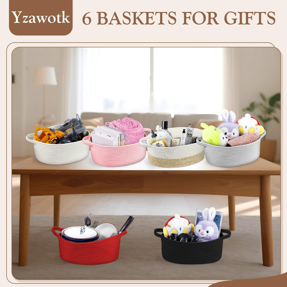 Yzawotk gift-ready pink basket for birthdays and special occasions