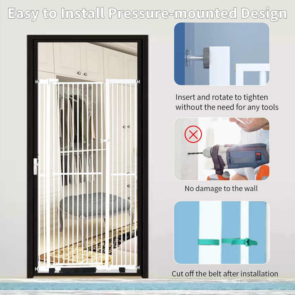 YZHDUXIU easy-to-use handle demonstrates lift-to-open action for convenient passage.