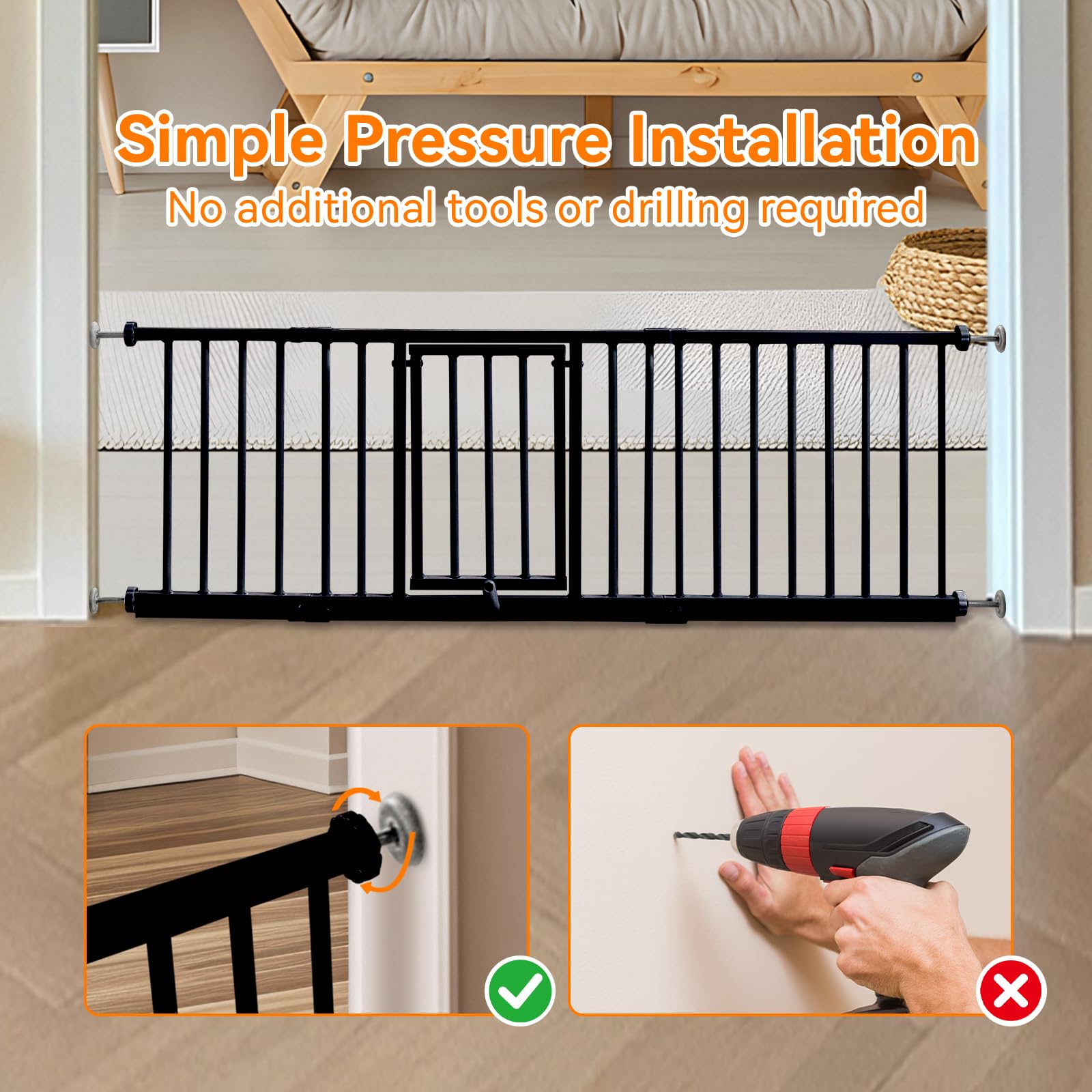 YZHDUXIU step-over design at 14 inches facilitates easy passage for adults.