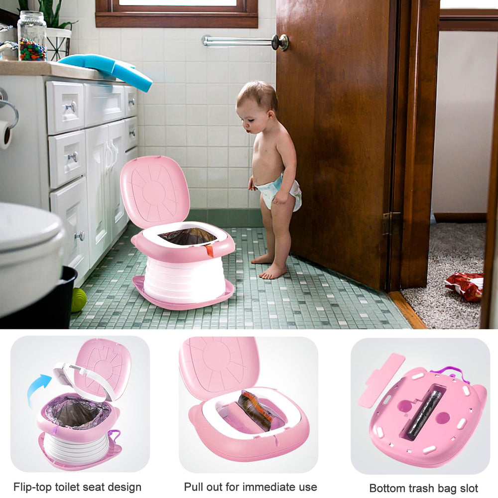 YZNlife travel potty easy-clean design with bag slot