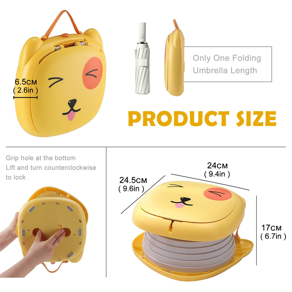 YZNlife travel potty folding action orange for fast setup.