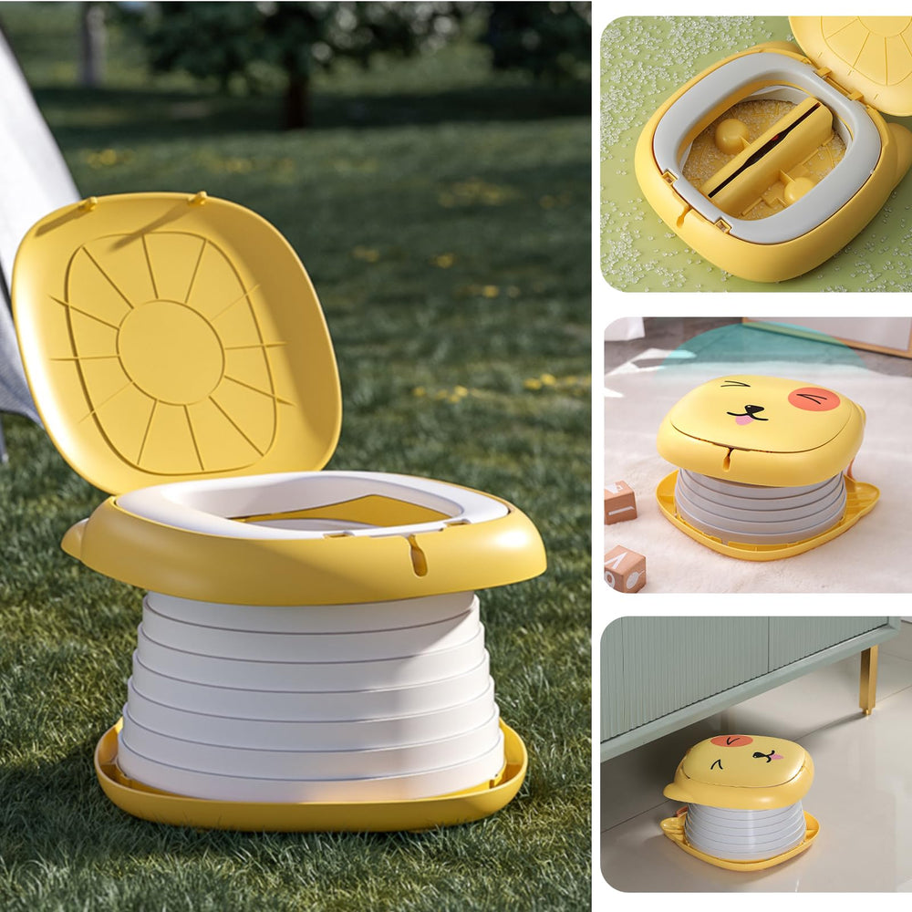 YZNlife travel potty storage bag orange makes carrying simple.