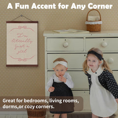 YZSLA pink bow wall art prints brighten a nursery with soft coquette style.