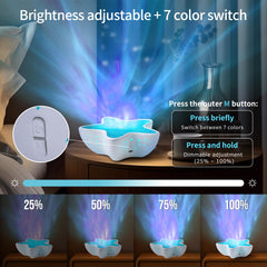 YzzYzz Galaxy Star Projector brightness dimming for customized scenes.