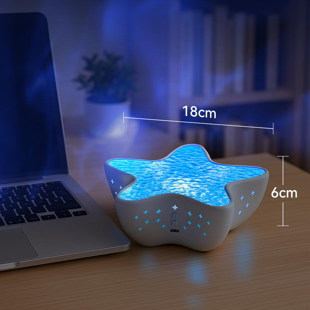 YzzYzz Galaxy Star Projector rechargeable battery enables cordless use.