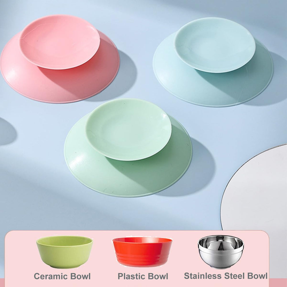 ZAAWUUT suction pads on plates keep meals steady during travel