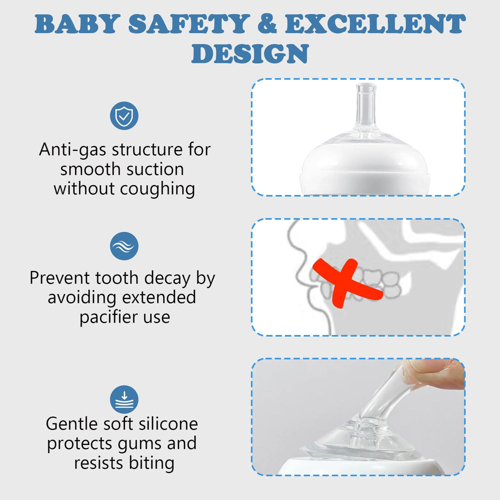 Zafflerva soft silicone nipple provides gentle teething comfort for babies.
