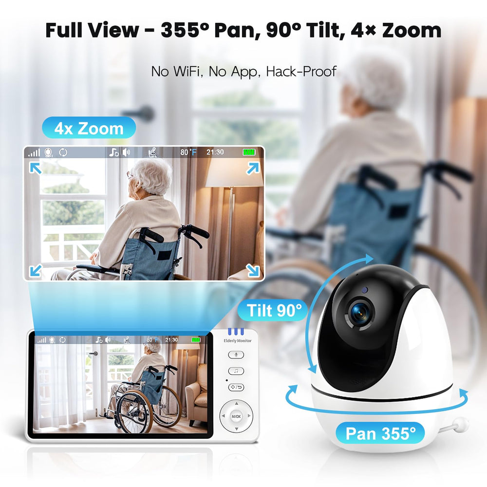 Zaguoroo Elderly Monitor long-lasting 3500mAh battery and charger