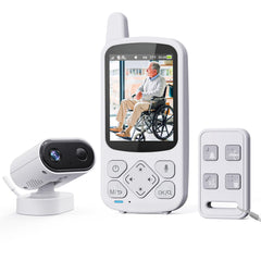 Zaguoroo Elderly Monitor with camera view shows clear room monitoring for safe at-home care