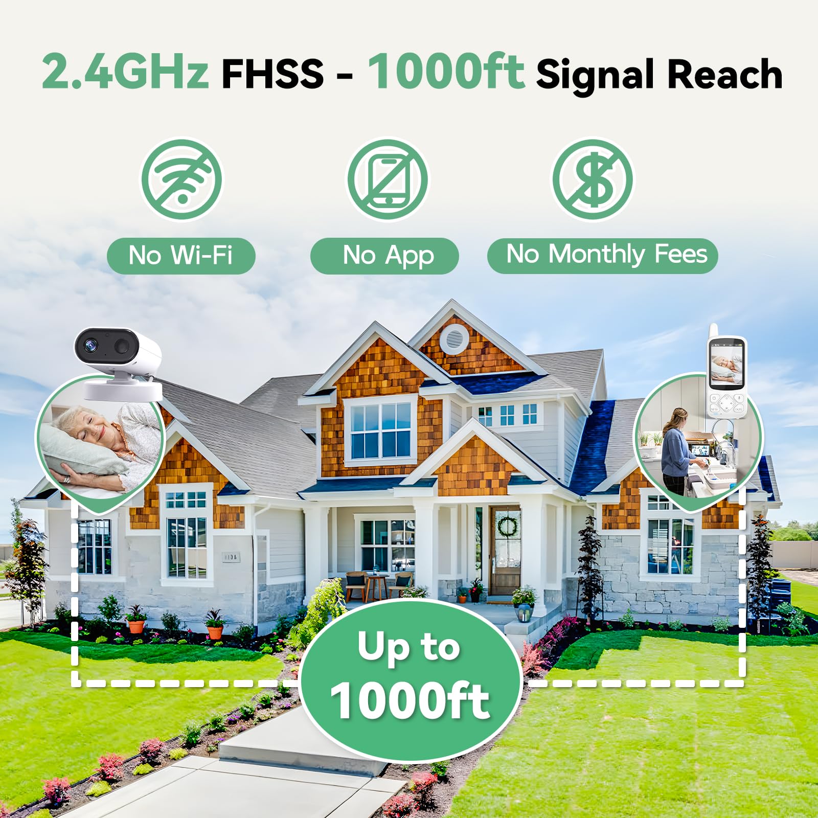 Zaguoroo No-WiFi setup emphasizes private, interference-free FHSS link for private home monitoring