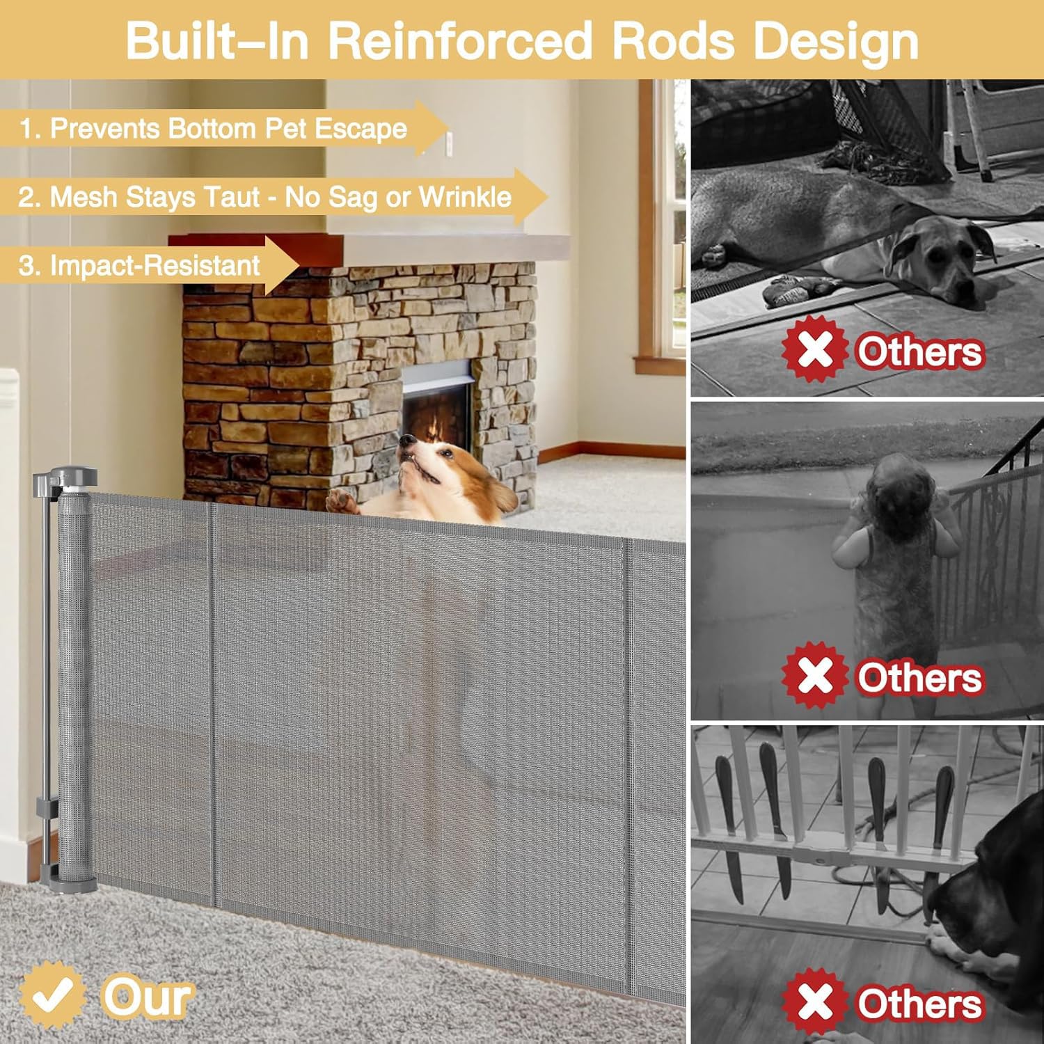 Zaguoroo reinforced-rod mesh for durability and taut mesh during playtime.