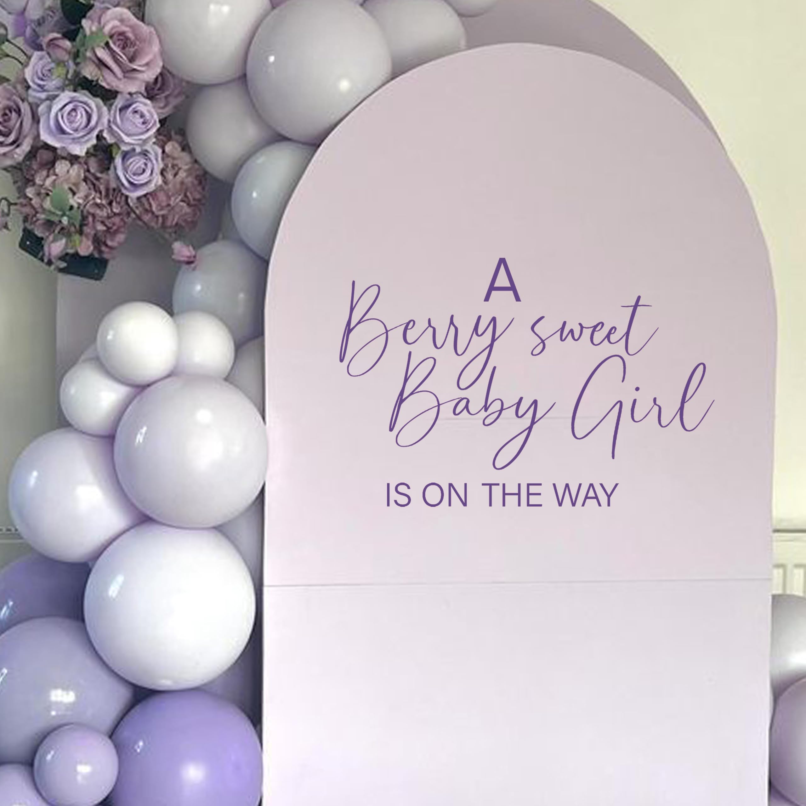 ZAIBIANHAO baby shower backdrop decal enhances photos with a sweet berry theme