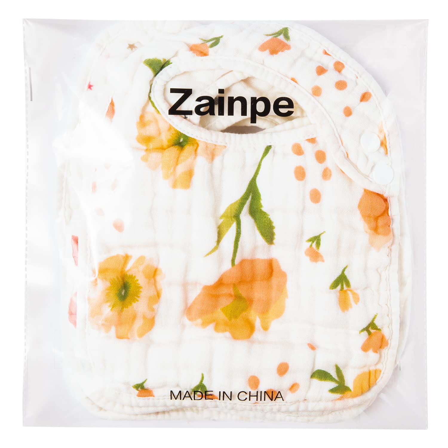 Zainpe 6Pcs Snap Muslin Bibs gift-pack for new parents